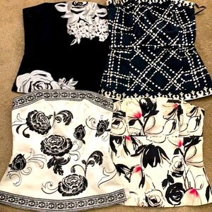 WH/BM bustier tops, lot of 4, Size 0-2